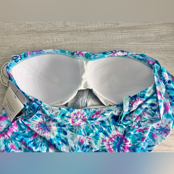 Contours by Coco Reef Clarity Bandeau Bra Sized Tankini Top - Tie-Dye - Picture 7 of 8